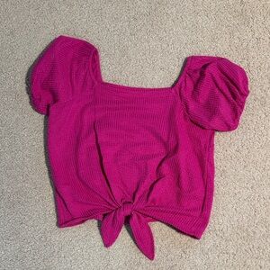 Loft Small Women's Pink Puff Sleeve Top